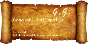 Gradwohl Gáspár névjegykártya